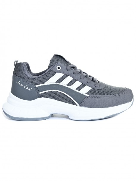 Adidași în gri cu dungi albe