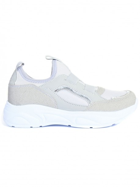 Adidași fără cravate în culoarea gri pentru femei