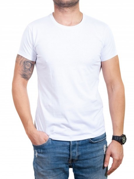 Tricou barbatesc marime mare - alb