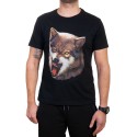 Tricou bărbătesc cu imprimeu de lup