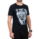 Tricou bărbătesc negru cu lup
