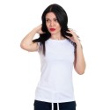 Tricou alb de femei cu mâneci scurte