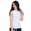 Tricou alb de femei cu mâneci scurte