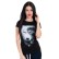Tricou negru de dama cu lup