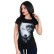 Tricou negru de dama cu lup