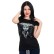 Tricou negru pentru femei cu mâneci scurte