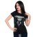 Tricou negru pentru femei cu mâneci scurte
