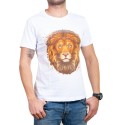 Tricou bărbătesc alb cu un leu