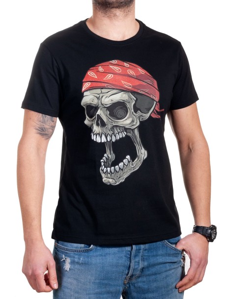 Tricou bărbătesc din bumbac cu craniu