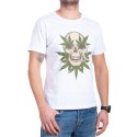 Tricou bărbătesc alb cu marijuana