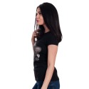 Tricou negru cu buldog francez