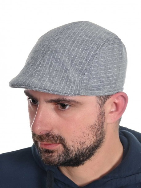 Basca de vară pentru bărbați din bumbac cu dungi