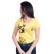 Tricou galben cu spatele spectaculos