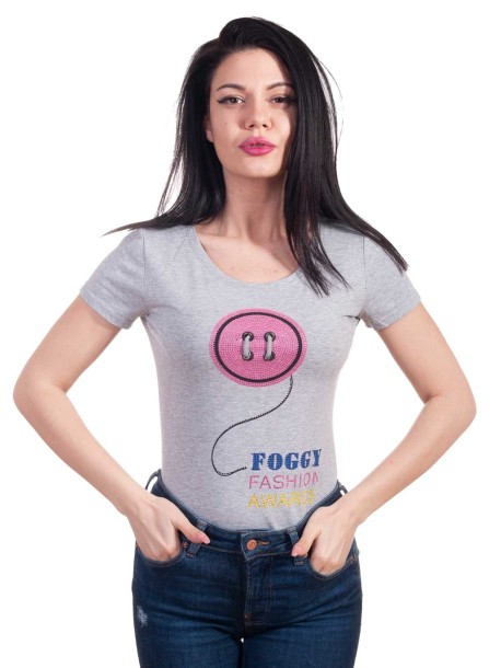Tricou gri de dama Foggy