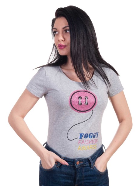 Tricou gri de dama Foggy