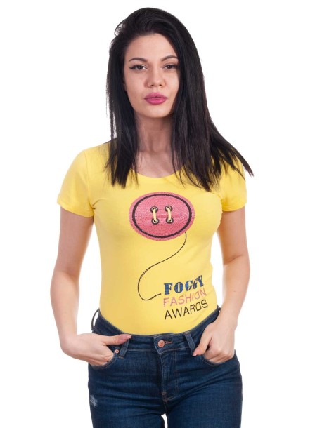 Tricou galben de damă Foggy