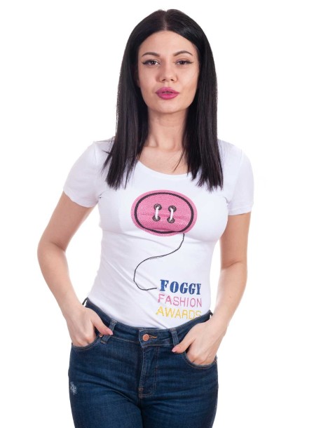 Tricou alb de dama Foggy