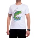 Tricou bărbătesc cu pește verde