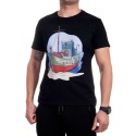 Tricou bărbătesc negru cu corabie