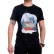 Tricou bărbătesc negru cu corabie