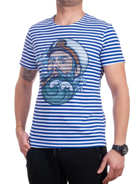 Tricou bărbătesc cu dungi cu un marinar