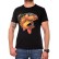 Tricou bărbătesc negru cu crap