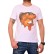 Tricou bărbătesc alb cu crap