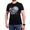 Tricou negru cu motocicletă