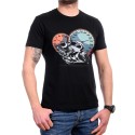 Tricou negru cu motocicletă
