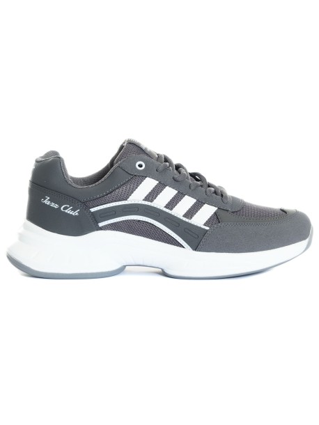 Adidași bărbați gri cu dungi albe