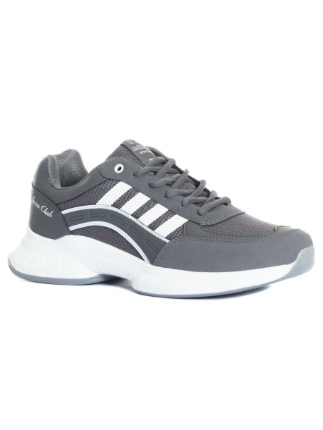 Adidași bărbați gri cu dungi albe