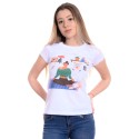 Tricou alb pentru femei Yoga