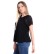 Bluza neagra pliata cu maneca scurta