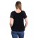 Bluza neagra pliata cu maneca scurta