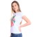 Tricou alb de femei cu pisoi