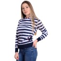 Bluză de marinar pentru femei cu glugă