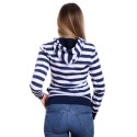 Bluză de marinar pentru femei cu glugă
