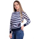 Bluză de marinar pentru femei cu glugă