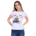 Tricou alb pentru femei Yoga