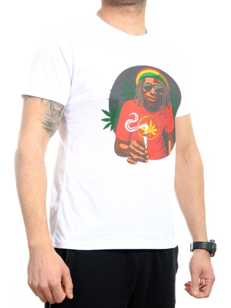 Tricou alb Bob Marley