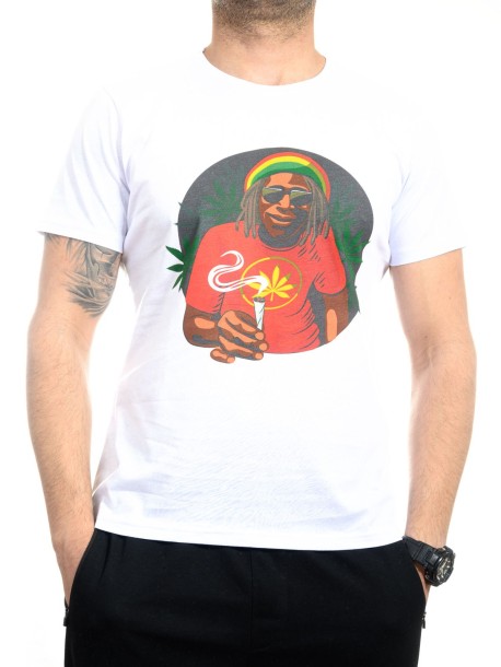 Tricou alb Bob Marley