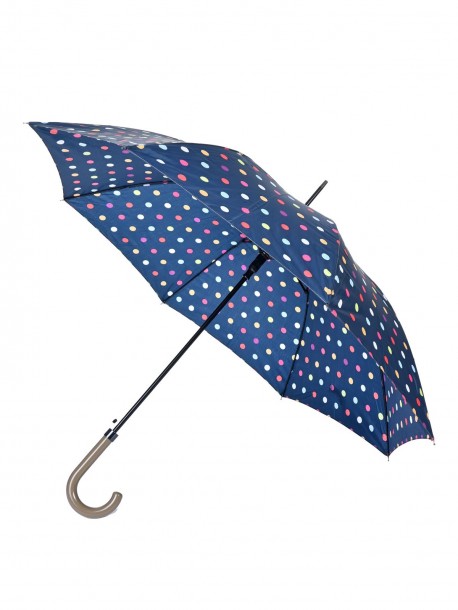 Umbrelă cu buline - albastru inchis
