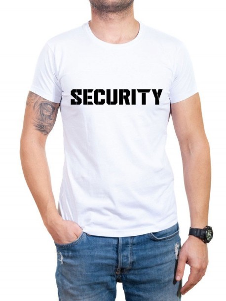Tricou alb pentru bărbați - Security