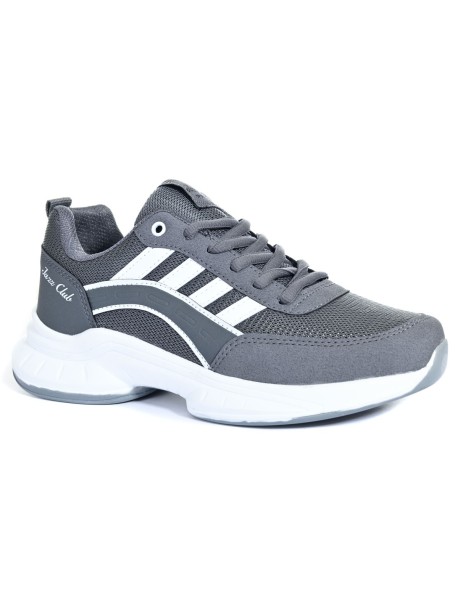 Adidași în gri cu dungi albe