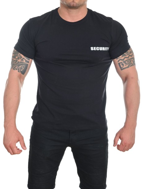 Tricou cu inscriptie pe spate Security