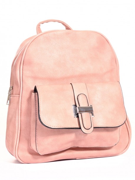 Rucsac de dama din piele ecologica - culoare piersici