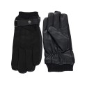 Manusi de piele intoarsa neagra pentru barbati