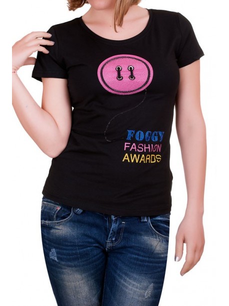 Tricou negru de dama Foggy