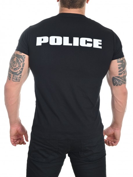 Tricou cu cuvantul Politie pe spate