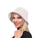 Palarie bucket in alb